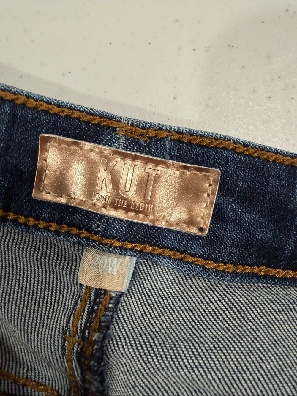 Kut from the Kloth Dark Blue Cropped Frayed-Hem Jeans